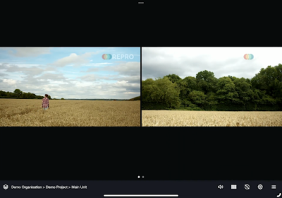 Top 5 Tech - a demonstration of RePro Stream's features. Shows two live feeds simultaneously.